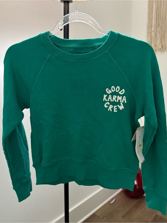 Spiritual Gangster Other - Spiritual Gangster Teal 'Good Karma Crew' Kids Crewneck Sweatshirt